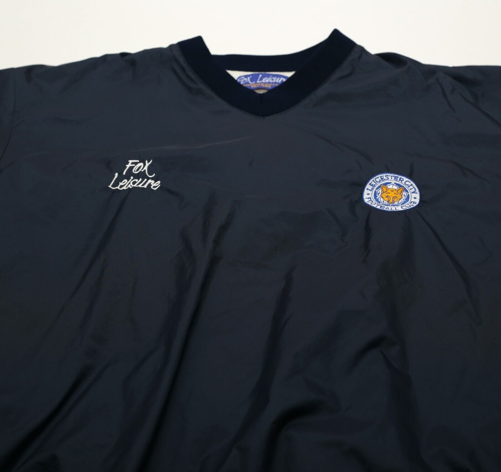 1998/00 LEICESTER CITY Vintage Fox Leisure Football Windbreaker Drill Top (M)