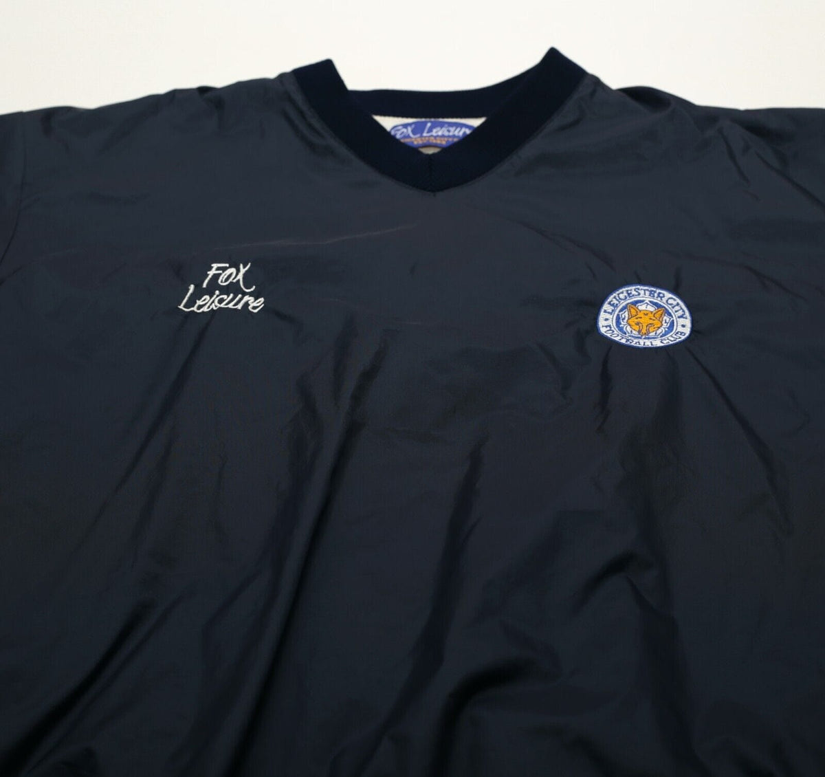 1998/00 LEICESTER CITY Vintage Fox Leisure Football Windbreaker Drill Top (M)