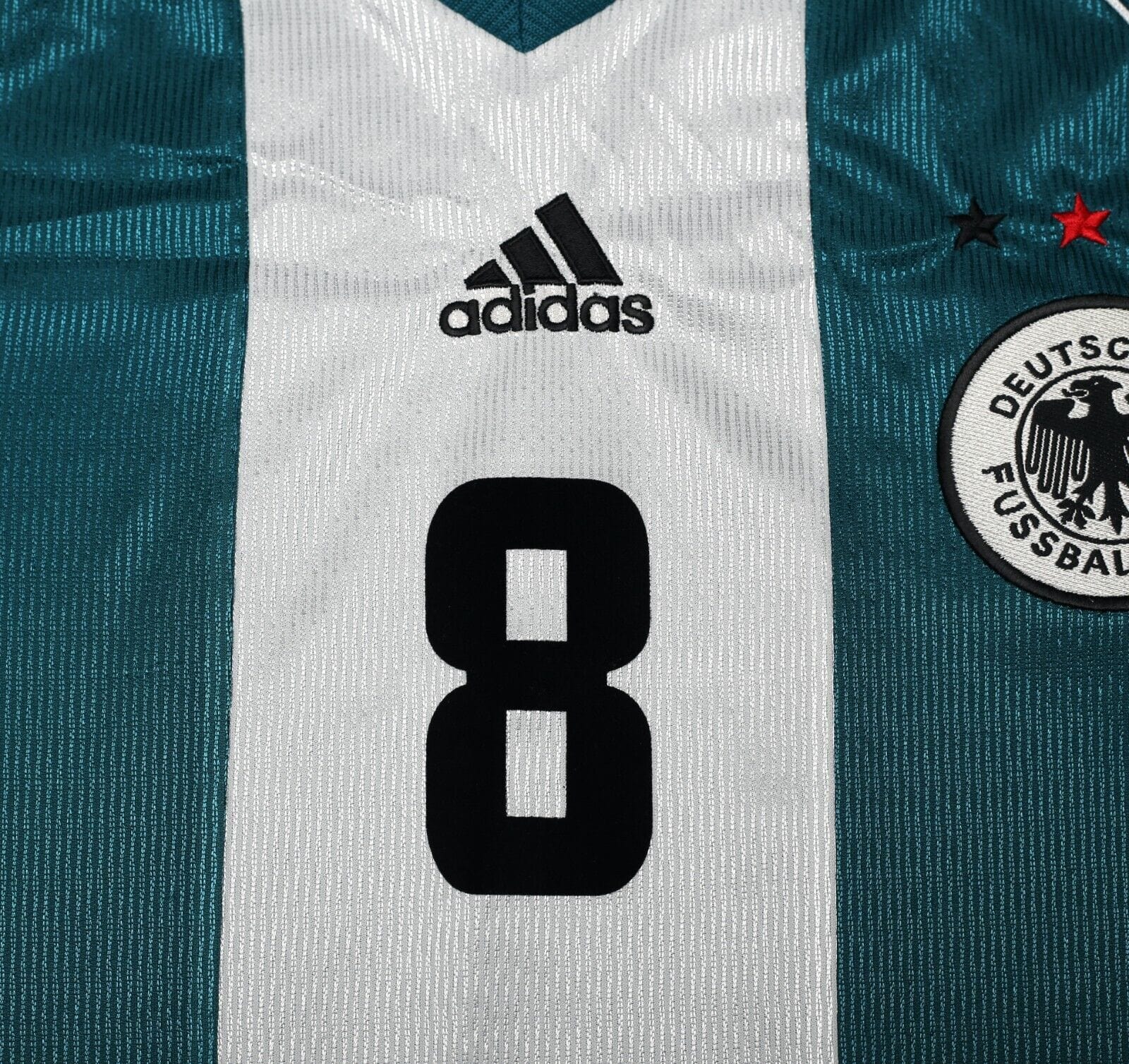 1998/00 MATTHAUS #8 Germany Vintage adidas Away Football Shirt (M) WC 98