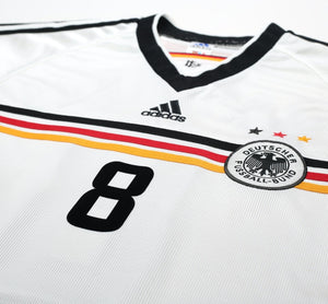 1998/00 MATTHAUS #8 Germany Vintage adidas Home Football Shirt (L) WC 98