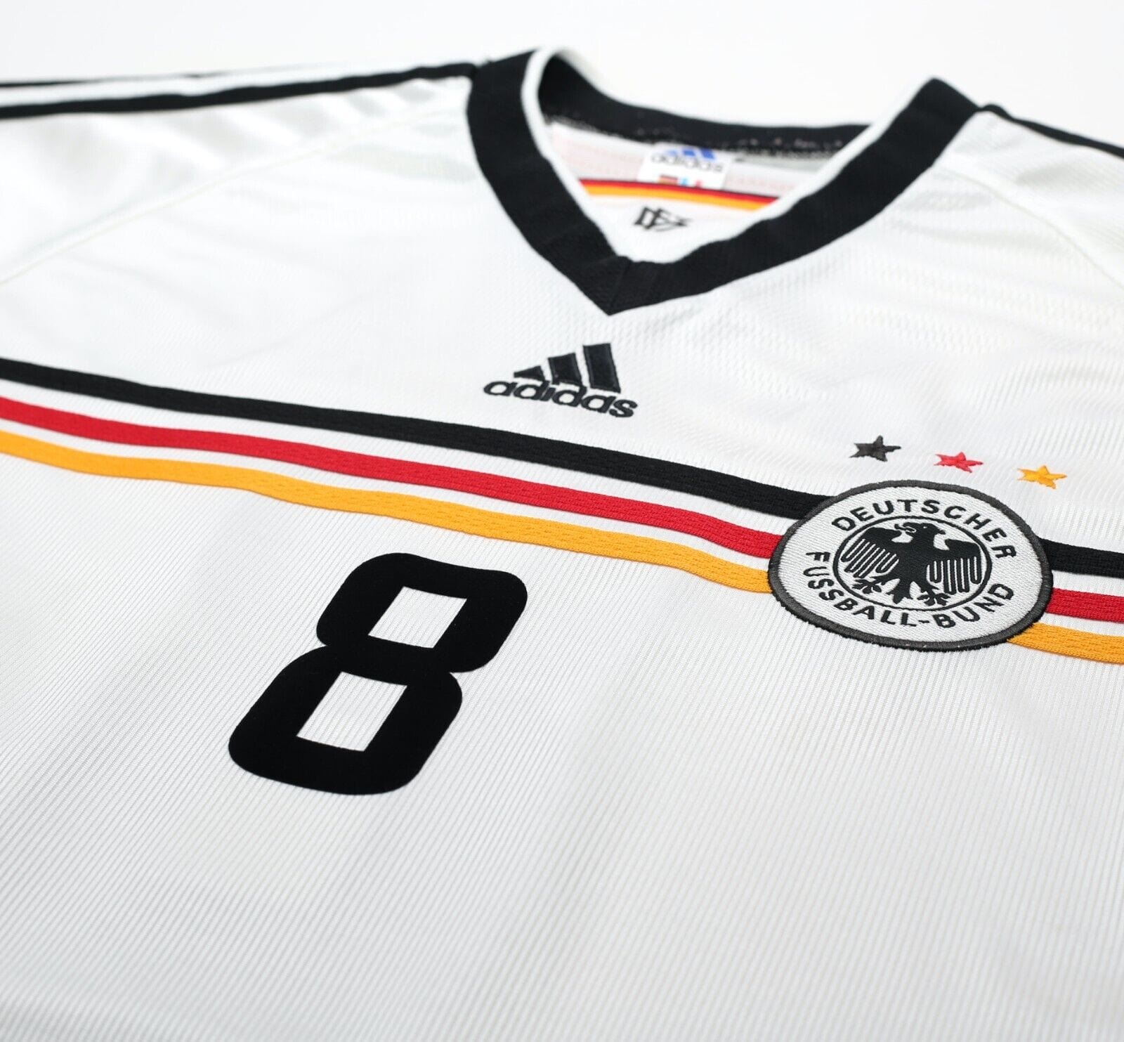 1998/00 MATTHAUS #8 Germany Vintage adidas Home Football Shirt (L) WC 98