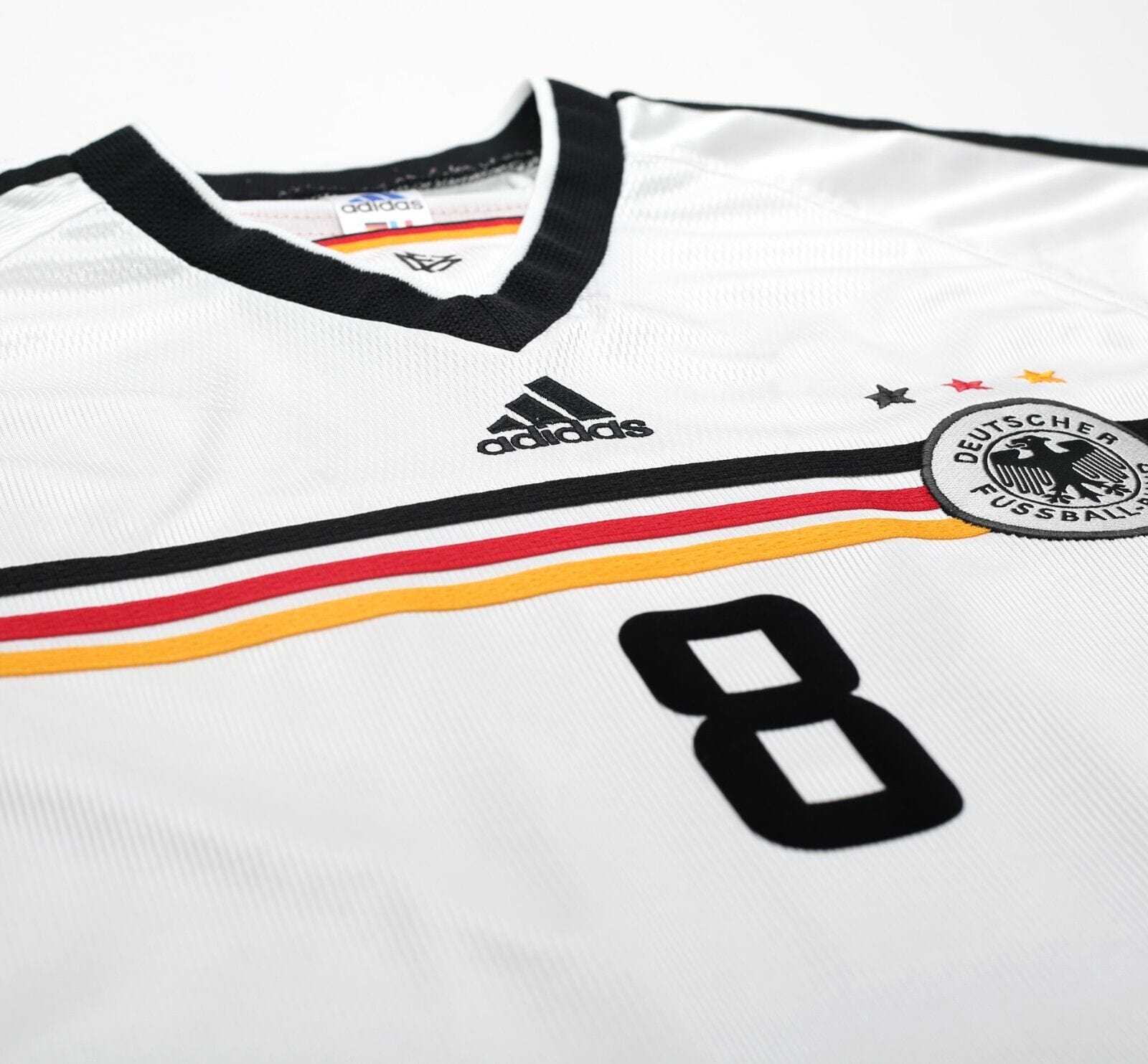 1998/00 MATTHAUS #8 Germany Vintage adidas Home Football Shirt (L) WC 98