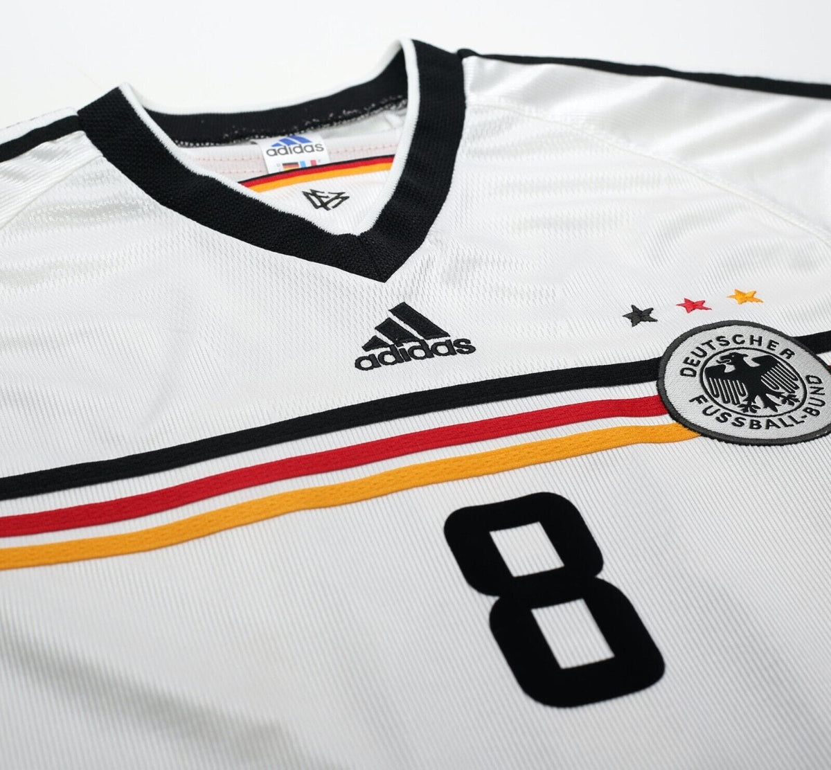 1998/00 MATTHAUS #8 Germany Vintage adidas Home Football Shirt (L) WC 98