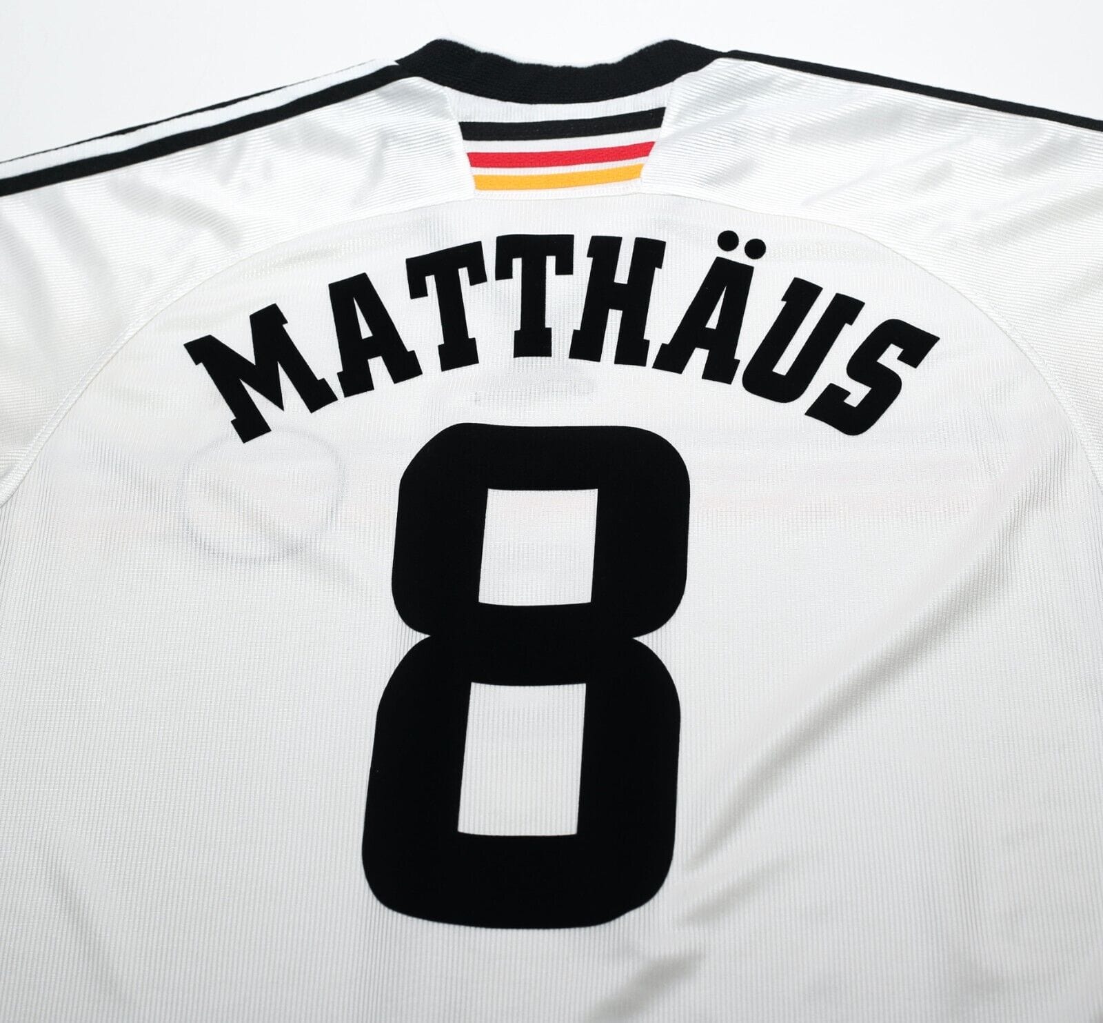 1998/00 MATTHAUS #8 Germany Vintage adidas Home Football Shirt (L) WC 98