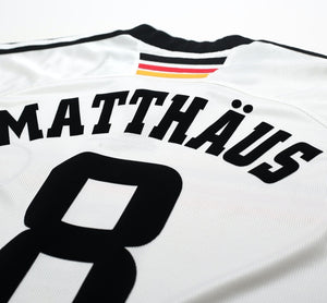 1998/00 MATTHAUS #8 Germany Vintage adidas Home Football Shirt (L) WC 98