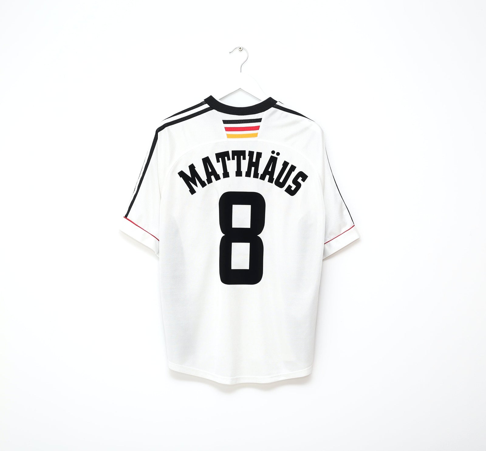 1998/00 MATTHAUS #8 Germany Vintage adidas Home Football Shirt (L) WC 98