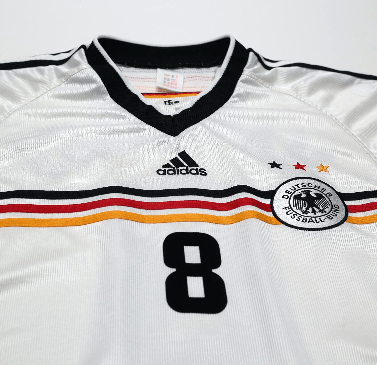 1998/00 MATTHAUS #8 Germany Vintage adidas Home Football Shirt (L) WC 98