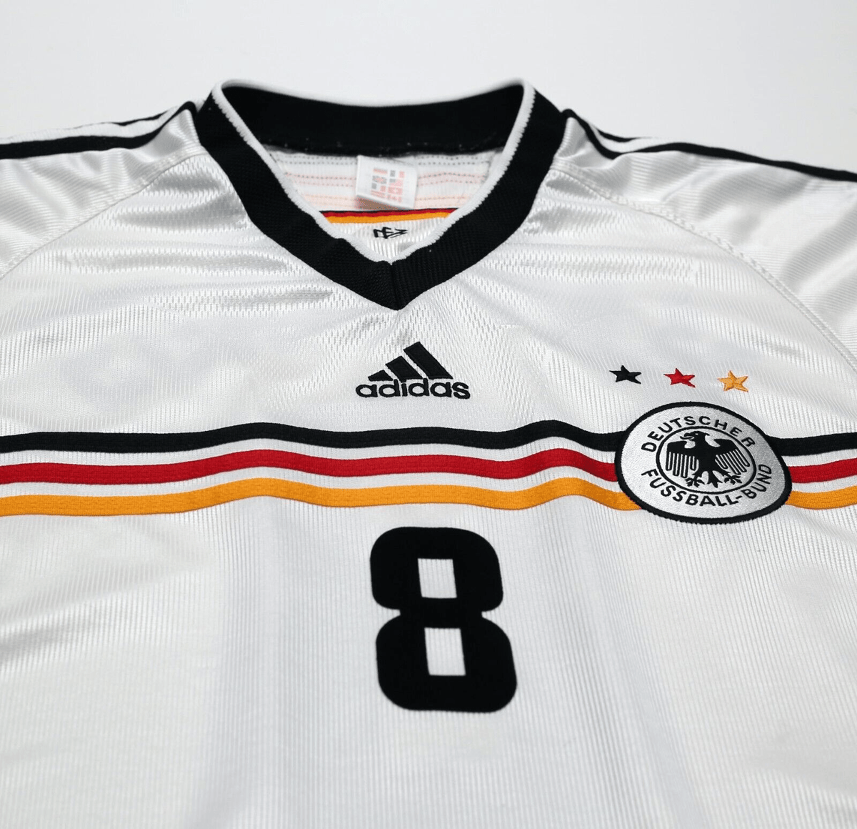 1998/00 MATTHAUS #8 Germany Vintage adidas Home Football Shirt (L) WC 98
