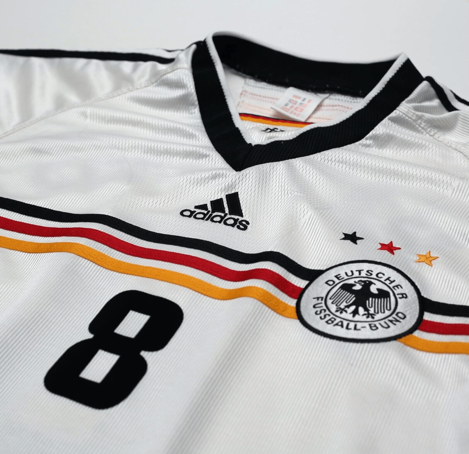 1998/00 MATTHAUS #8 Germany Vintage adidas Home Football Shirt (L) WC 98