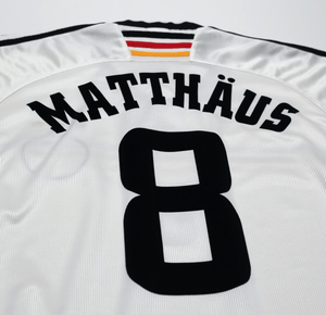 1998/00 MATTHAUS #8 Germany Vintage adidas Home Football Shirt (L) WC 98