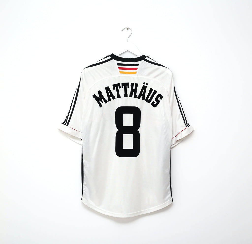 1998/00 MATTHAUS #8 Germany Vintage adidas Home Football Shirt (L) WC 98