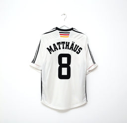 1998/00 MATTHAUS #8 Germany Vintage adidas Home Football Shirt (L) WC 98