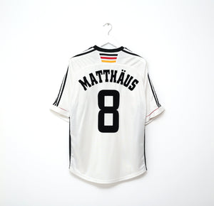 1998/00 MATTHAUS #8 Germany Vintage adidas Home Football Shirt (L) WC 98