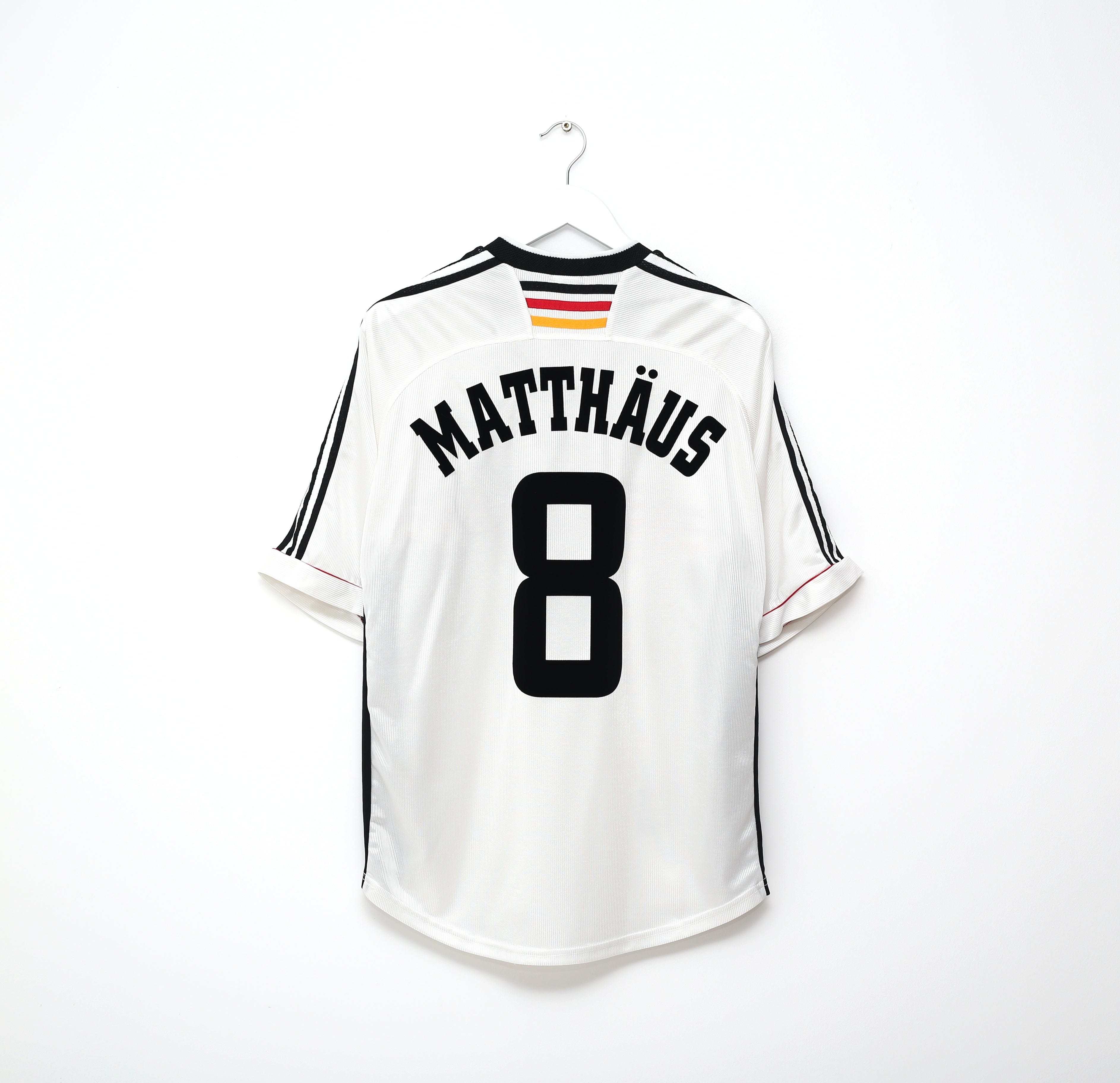 1998/00 MATTHAUS #8 Germany Vintage adidas Home Football Shirt (L) WC 98