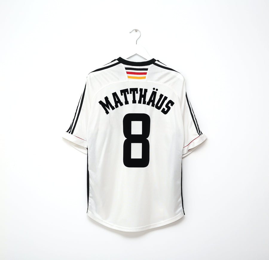 1998/00 MATTHAUS #8 Germany Vintage adidas Home Football Shirt (L) WC 98
