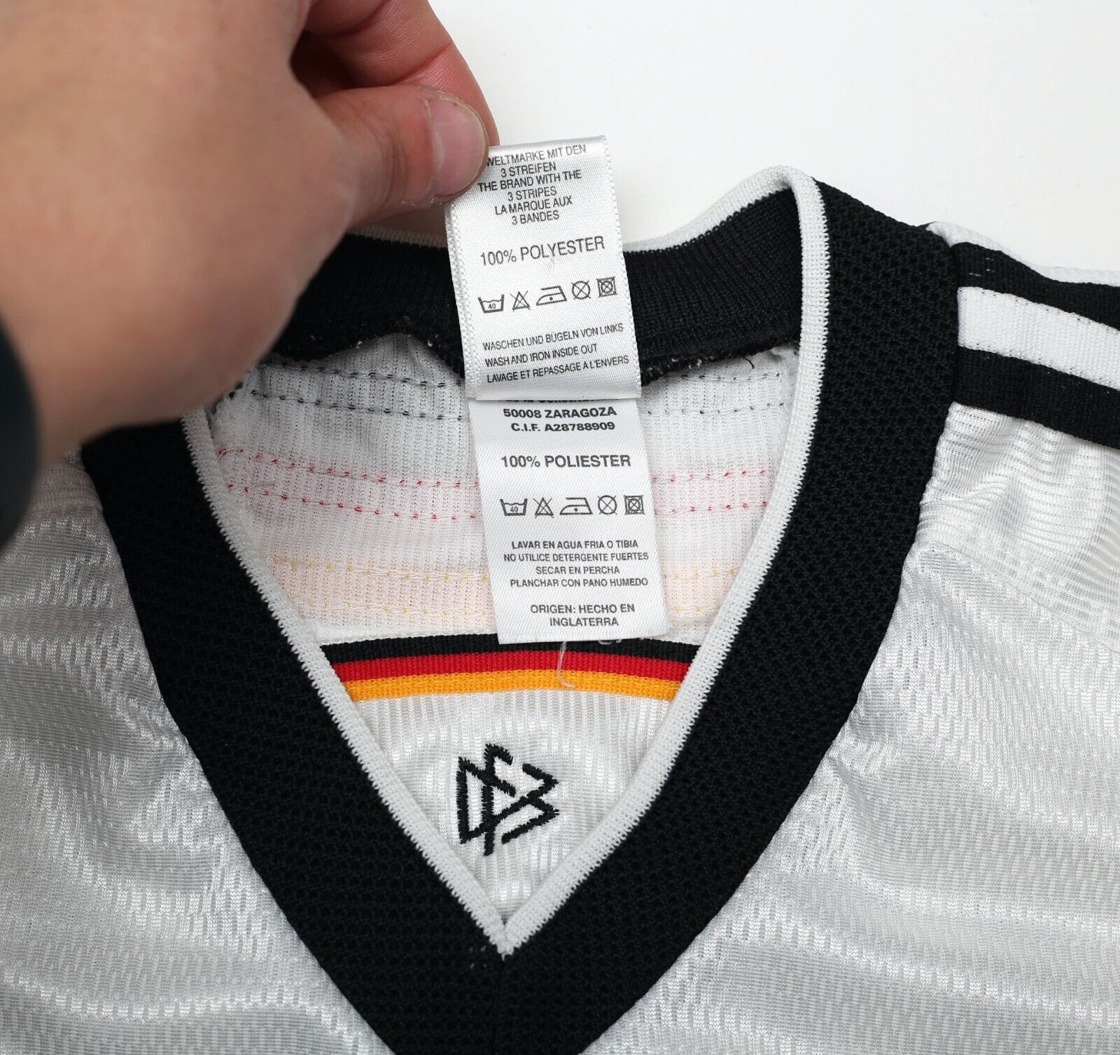 1998/00 MATTHAUS #8 Germany Vintage adidas Home Football Shirt (M) WC 98