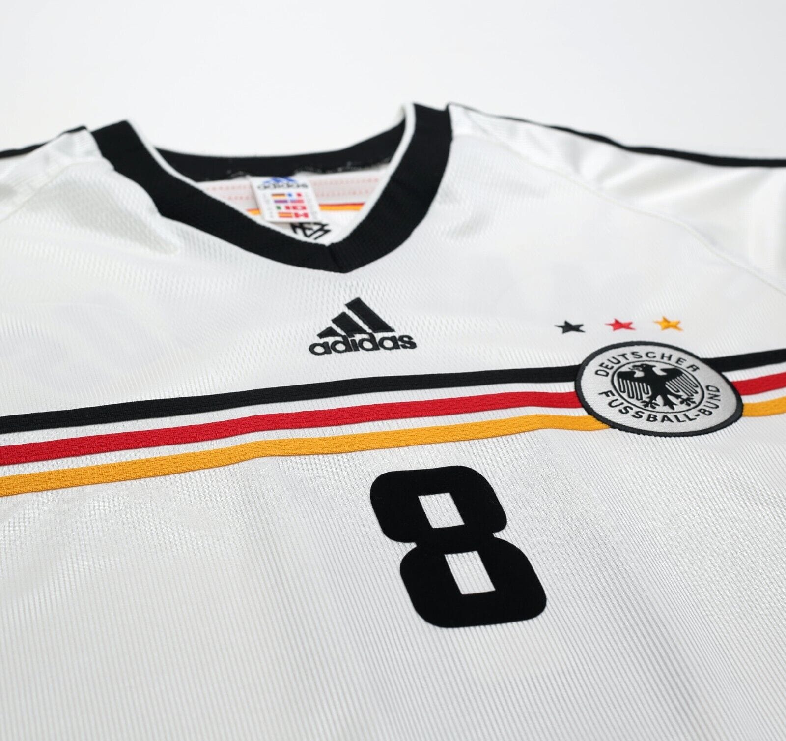 1998/00 MATTHAUS #8 Germany Vintage adidas Home Football Shirt (XL) WC 98