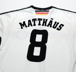 1998/00 MATTHAUS #8 Germany Vintage adidas Home Football Shirt (XL) WC 98