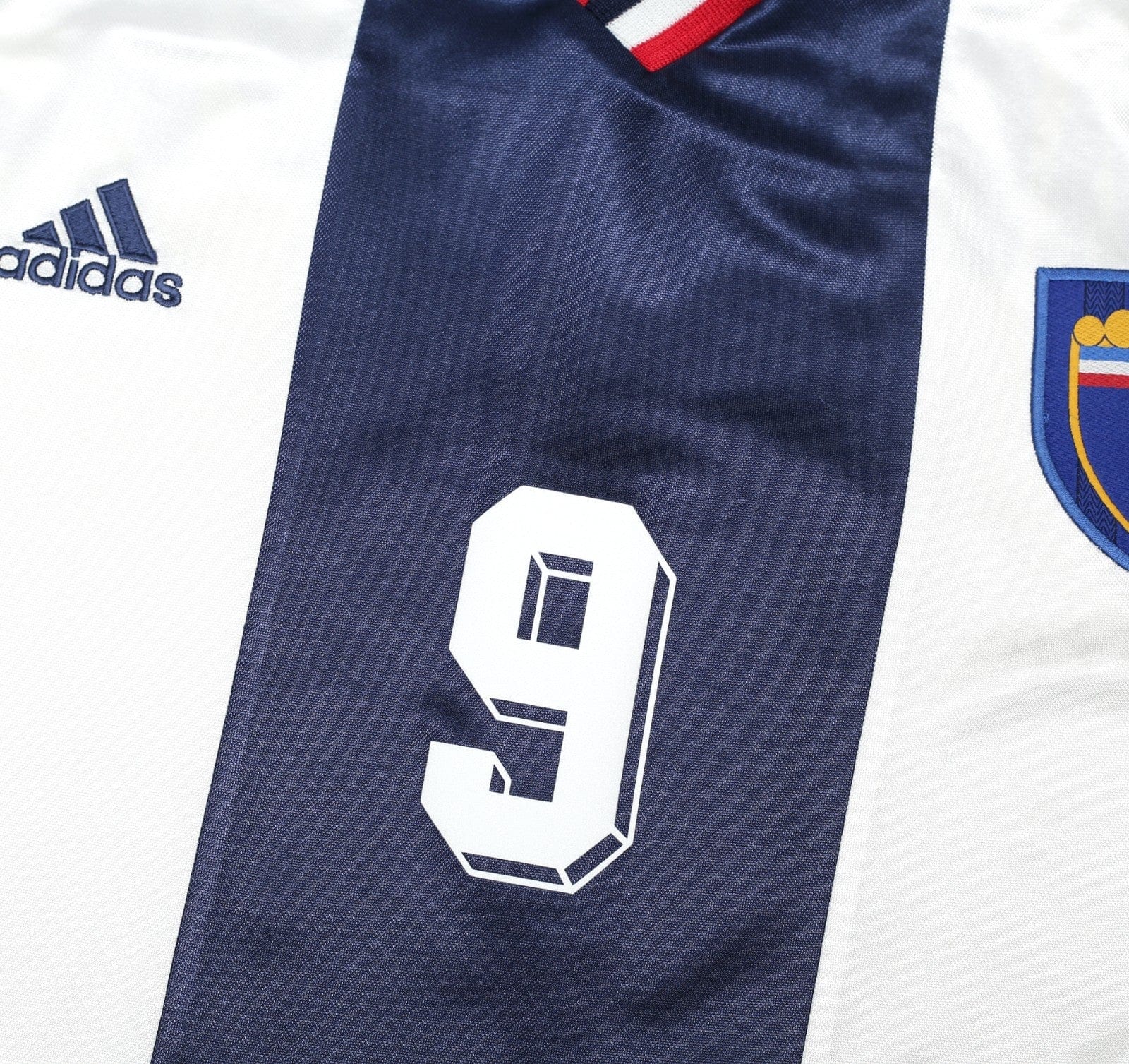 1998/00 MIJATOVIC #9 Yugoslavia Vintage adidas Away Football Shirt (L) WC 98