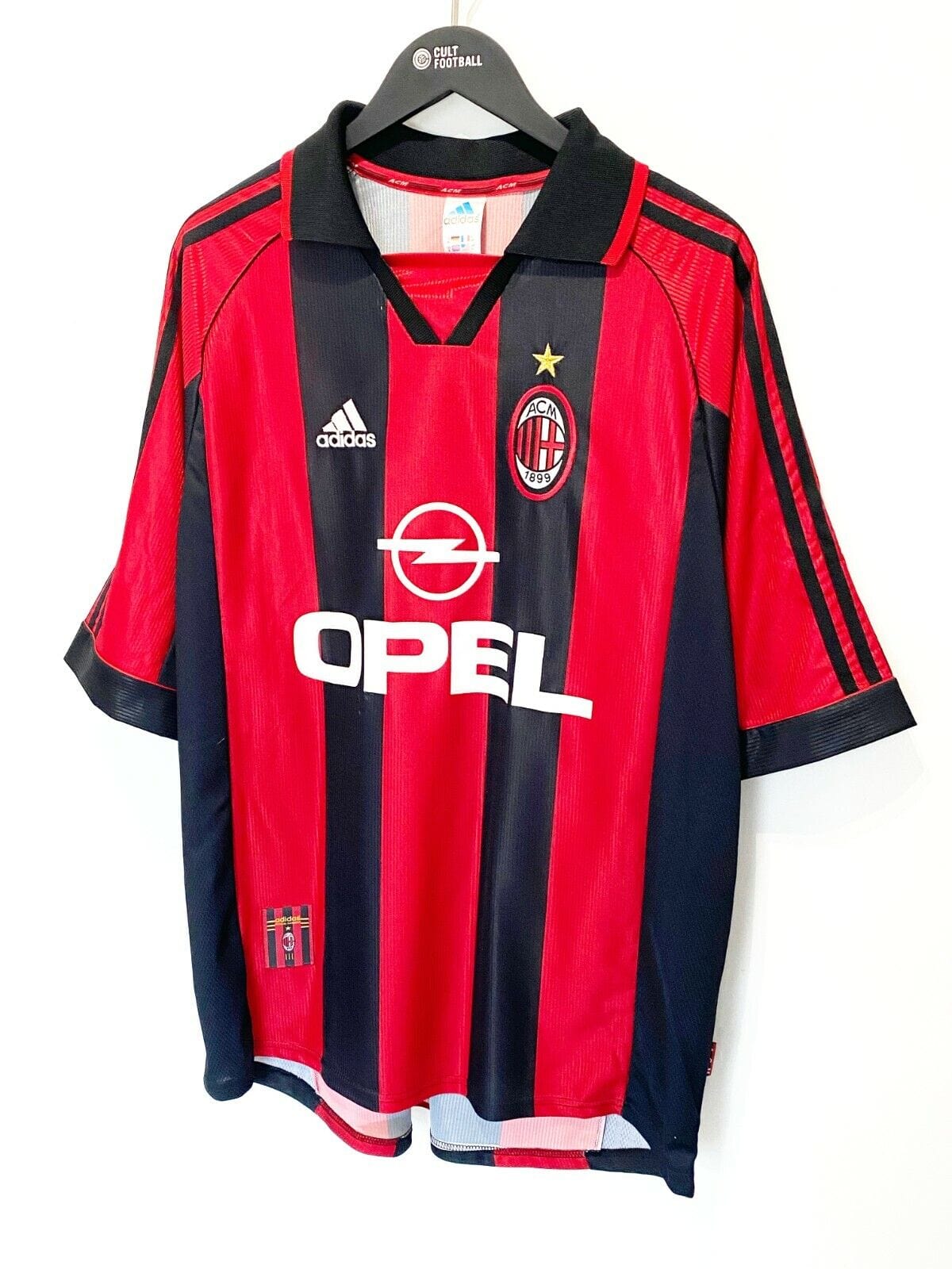 Vintage Adidas 90s AC Milan OPEL Soccer/football Jersey 