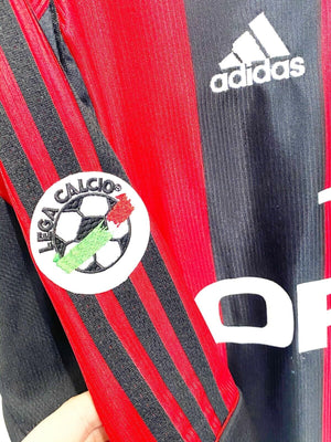1998/00 N'GOTTY #25 AC Milan Vintage adidas MATCH WORN Home Football Shirt (XL)