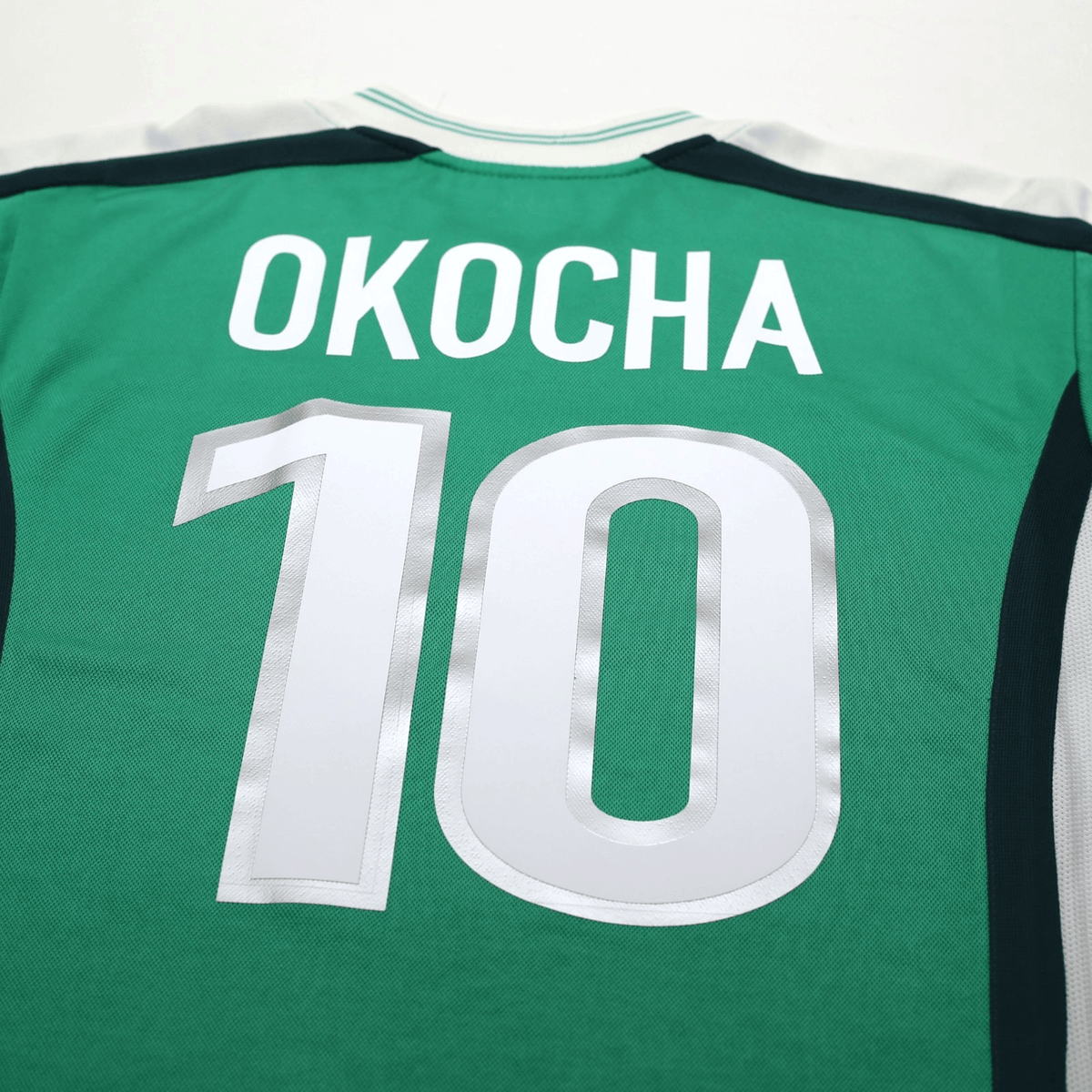 1998/00 Okocha #10 Nigeria Vintage Nike Football Shirt (M) World Cup 98