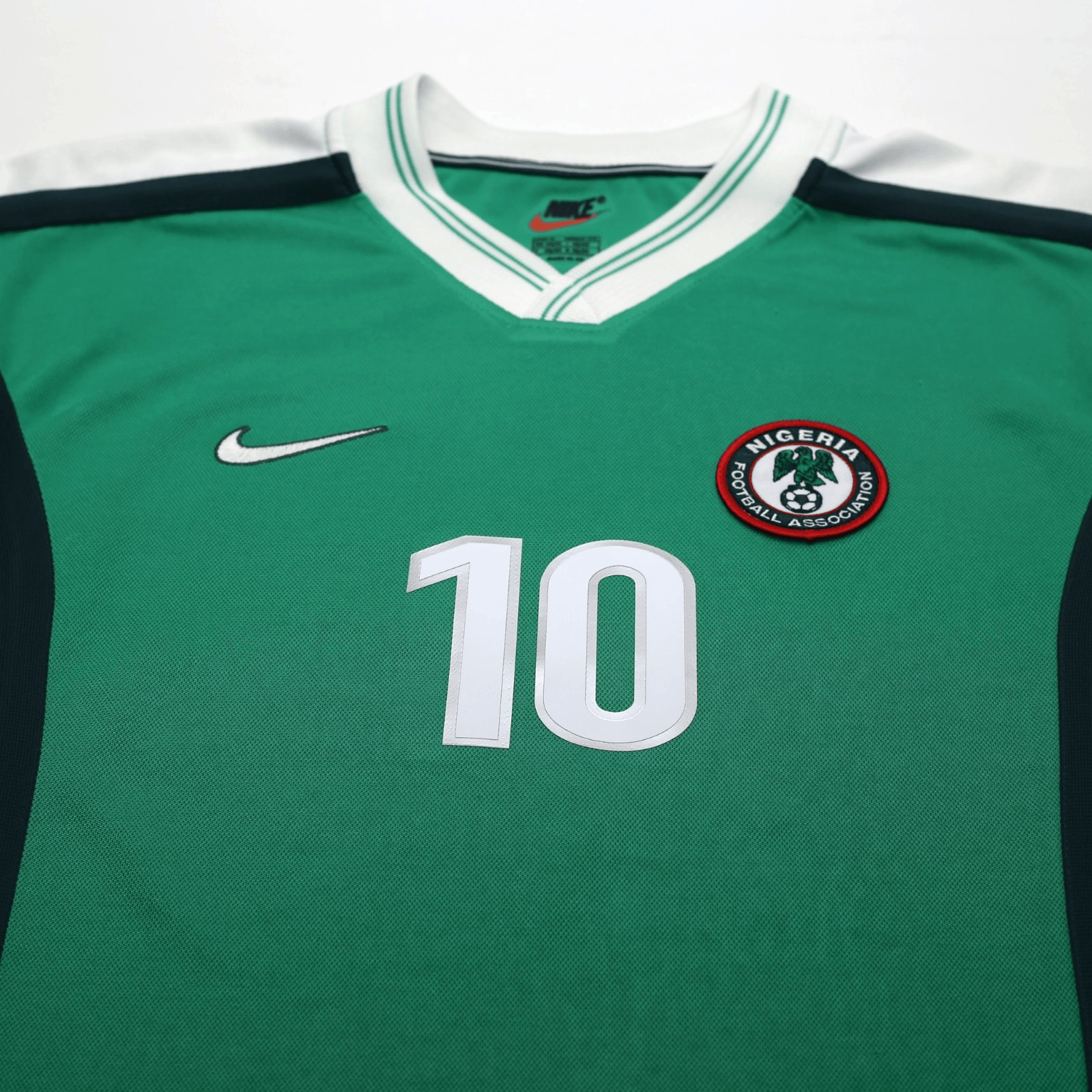 1998/00 Okocha #10 Nigeria Vintage Nike Football Shirt (M) World Cup 98