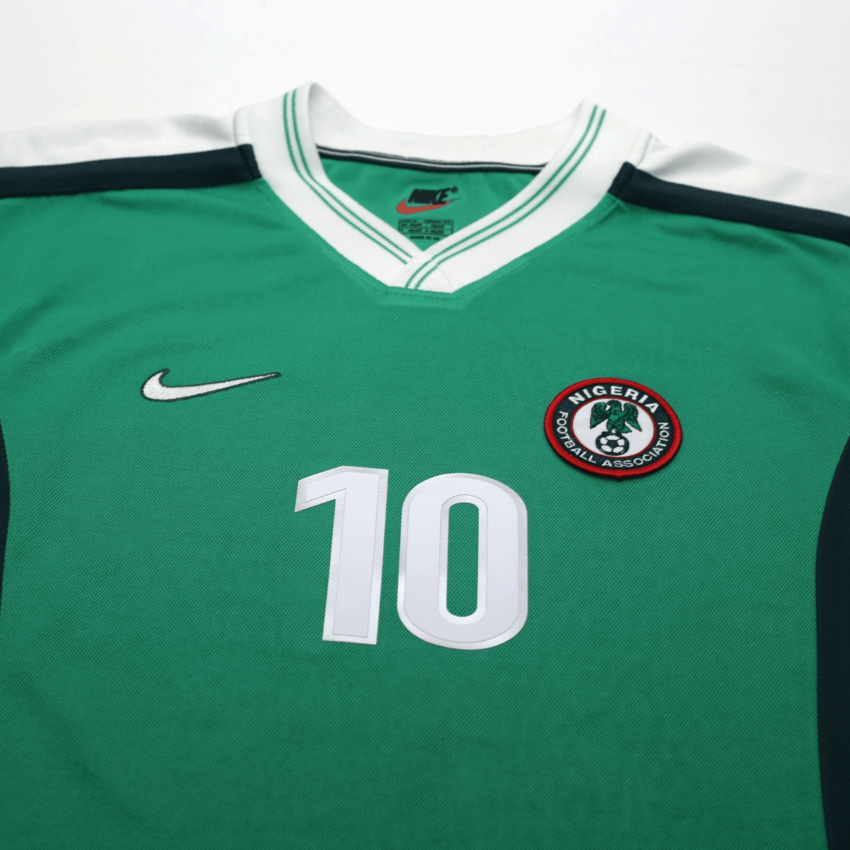 1998/00 Okocha #10 Nigeria Vintage Nike Football Shirt (M) World Cup 98