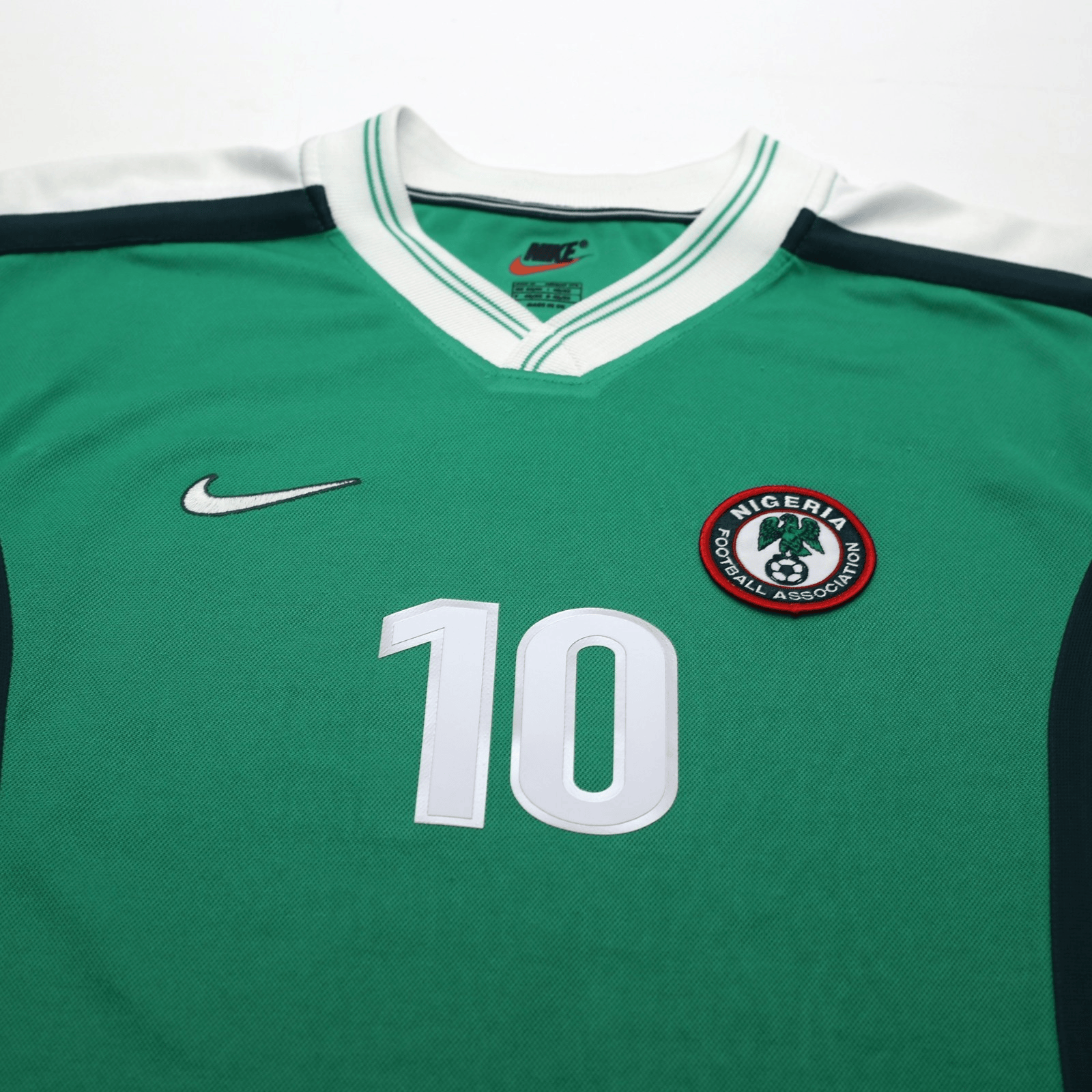 1998/00 Okocha #10 Nigeria Vintage Nike Football Shirt (M) World Cup 98