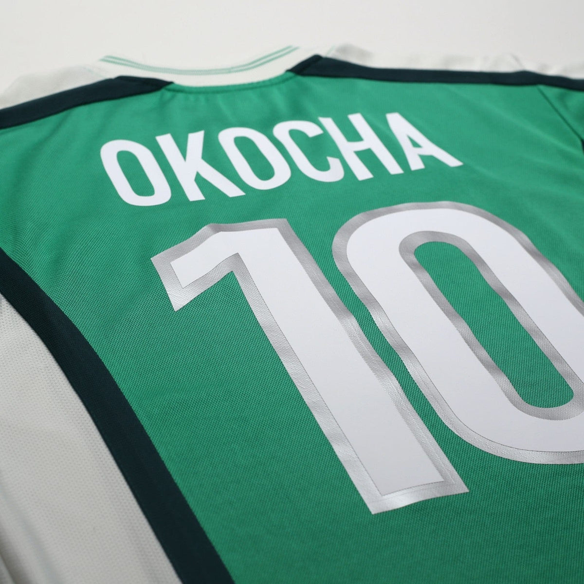 1998/00 Okocha #10 Nigeria Vintage Nike Football Shirt (M) World Cup 98