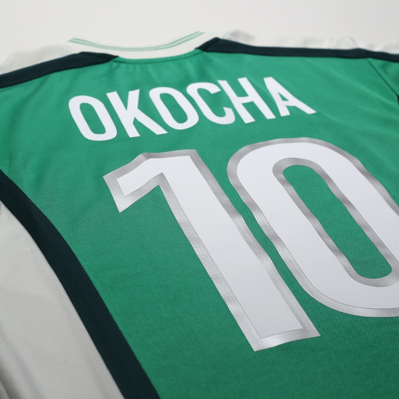 1998/00 Okocha #10 Nigeria Vintage Nike Football Shirt (M) World Cup 98