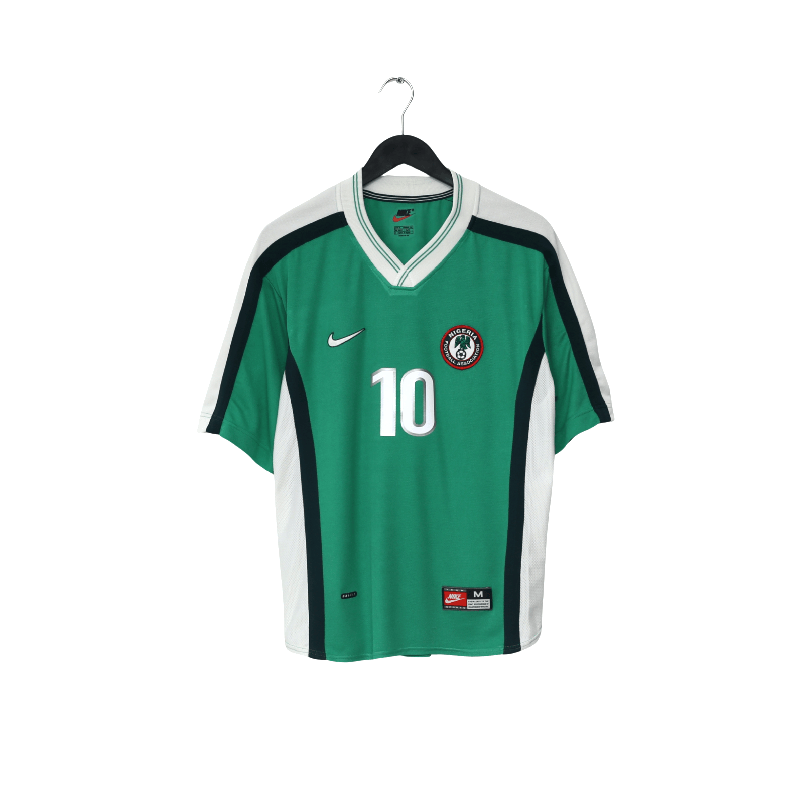 1998/00 Okocha #10 Nigeria Vintage Nike Football Shirt (M) World Cup 98