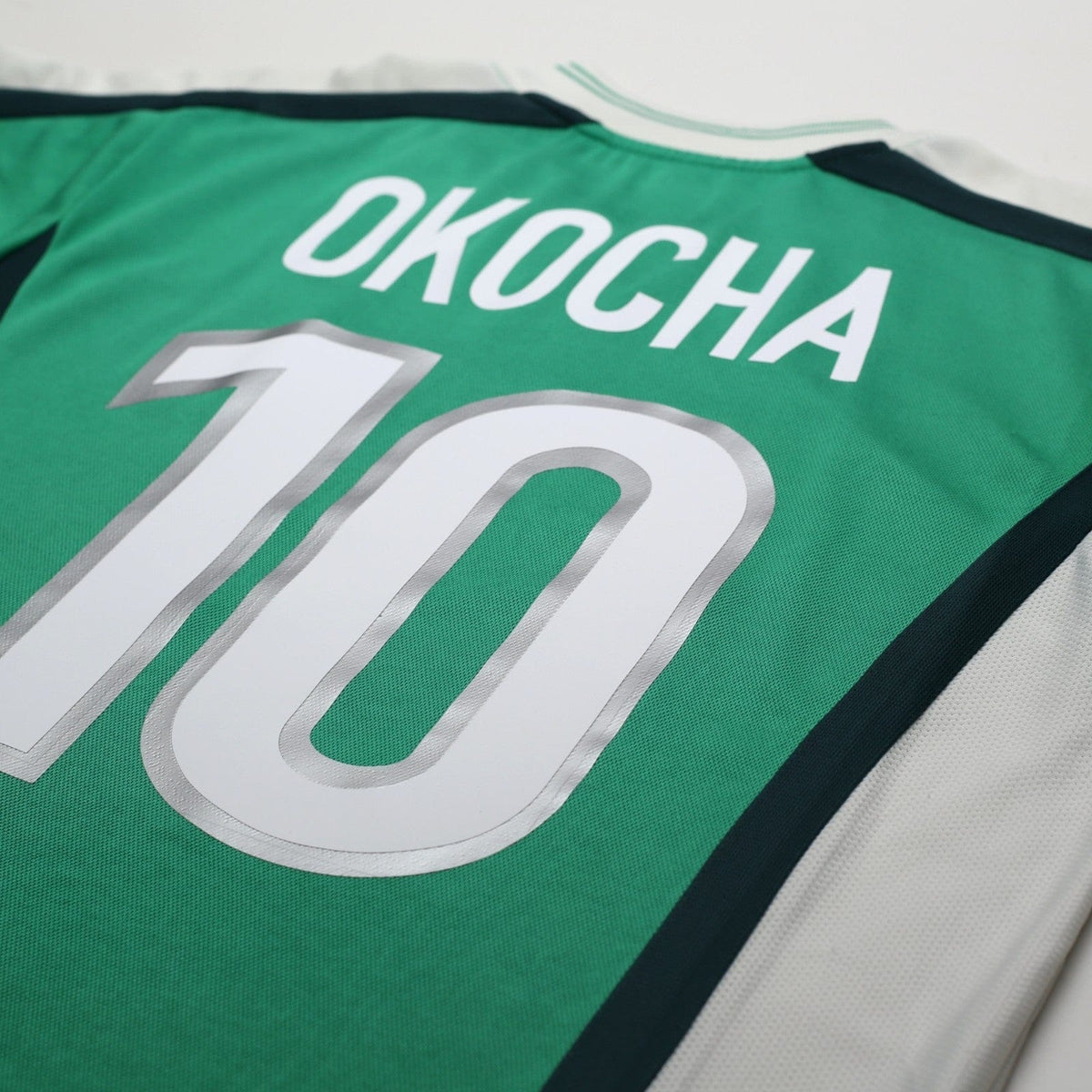 1998/00 Okocha #10 Nigeria Vintage Nike Football Shirt (M) World Cup 98