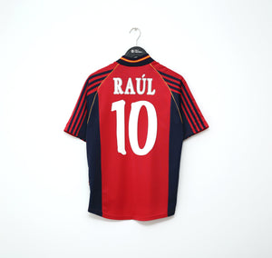 1998/00 RAUL #10 Spain Vintage adidas Home Football Shirt (S) World Cup 98