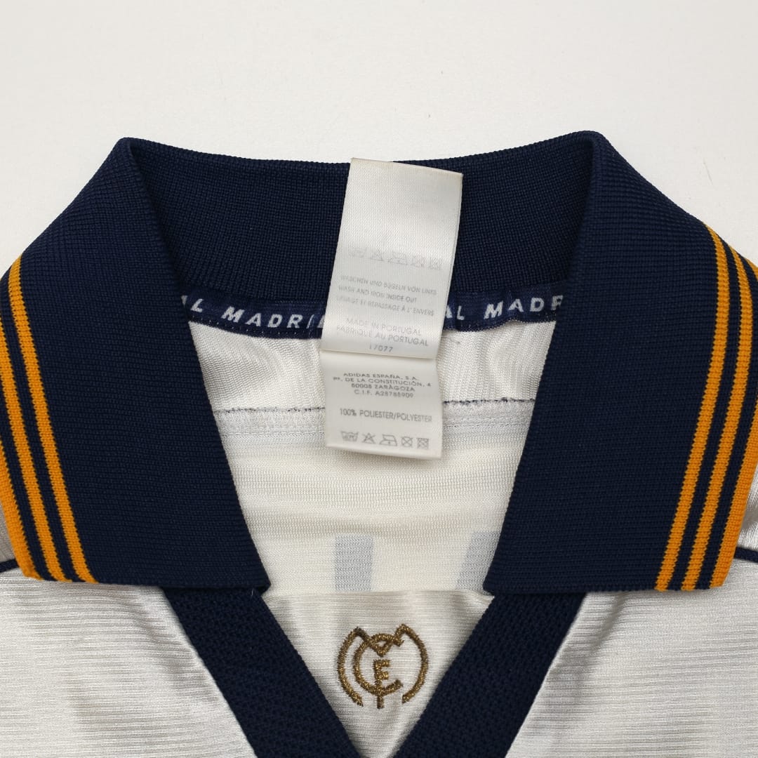 1998/00 RAUL #7 Real Madrid Vintage adidas Home Football Shirt (M)