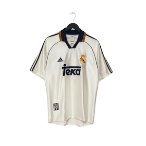 1998/00 RAUL #7 Real Madrid Vintage adidas Home Football Shirt (M)