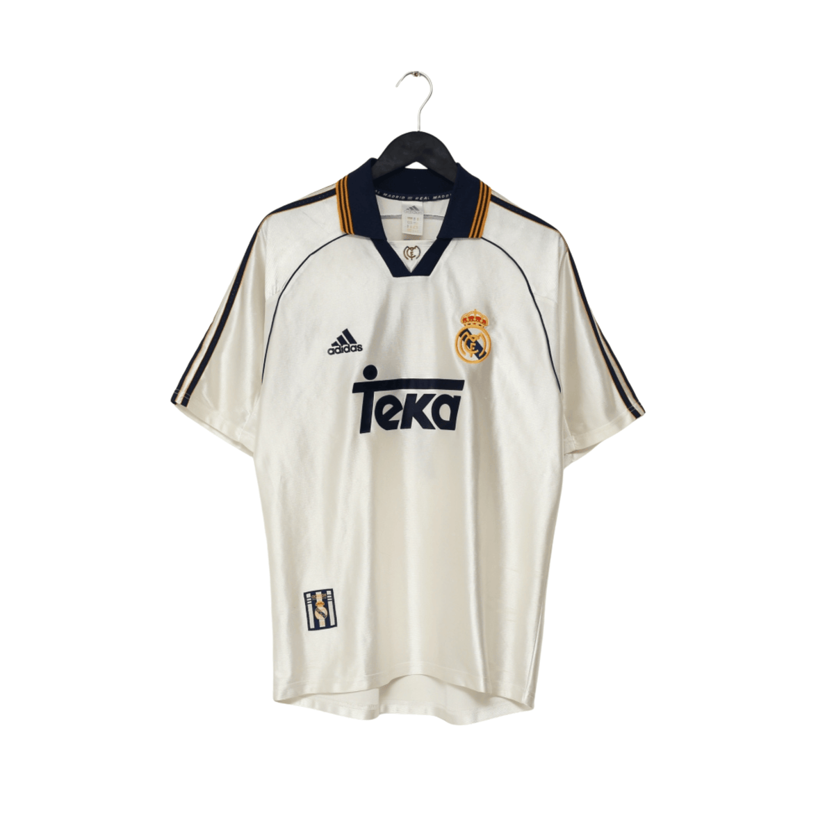 1998/00 RAUL #7 Real Madrid Vintage adidas Home Football Shirt (M)