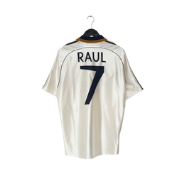 1998/00 RAUL #7 Real Madrid Vintage adidas Home Football Shirt (M)