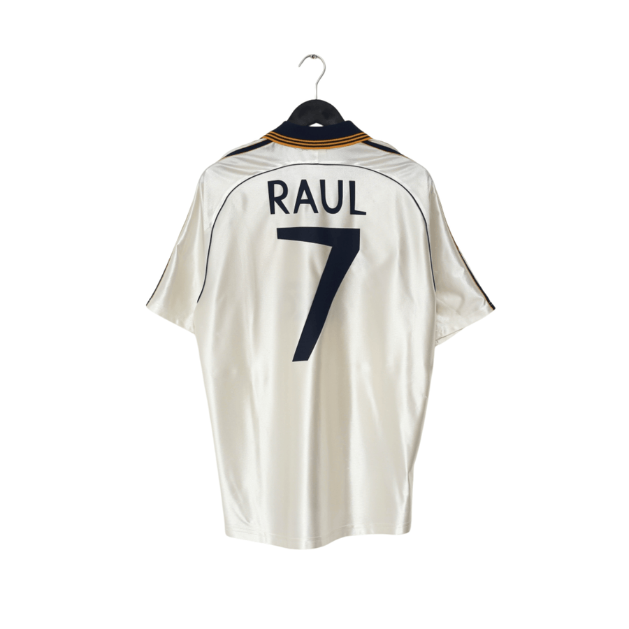 1998/00 RAUL #7 Real Madrid Vintage adidas Home Football Shirt (M)