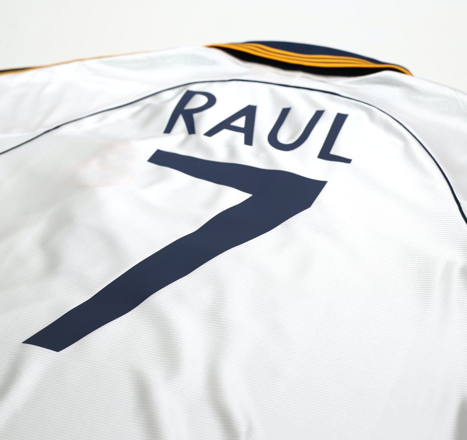 1998/00 RAUL #7 Real Madrid Vintage Retro adidas Home Football Shirt (M)