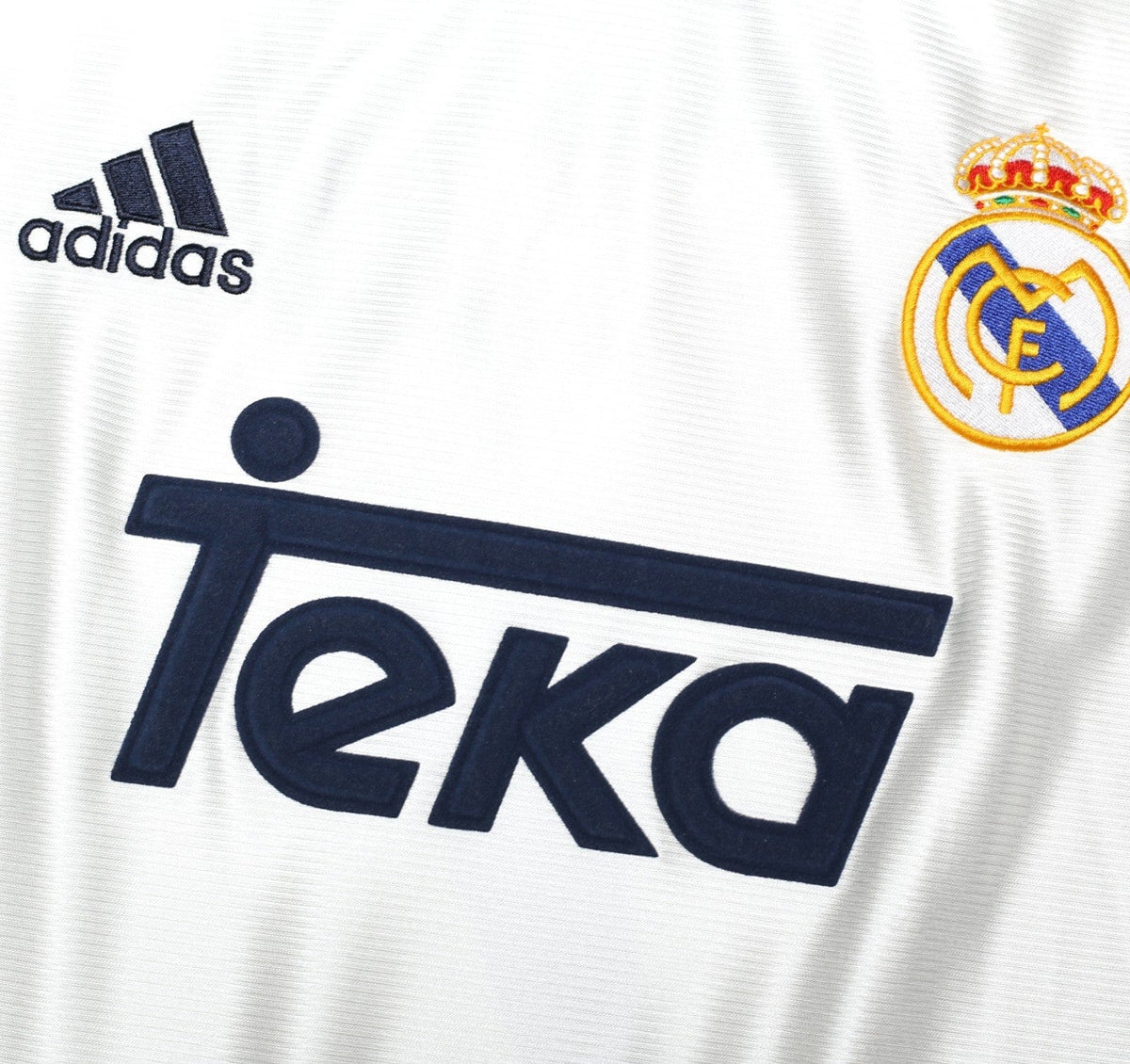 1998/00 RAUL #7 Real Madrid Vintage Retro adidas Home Football Shirt (M)