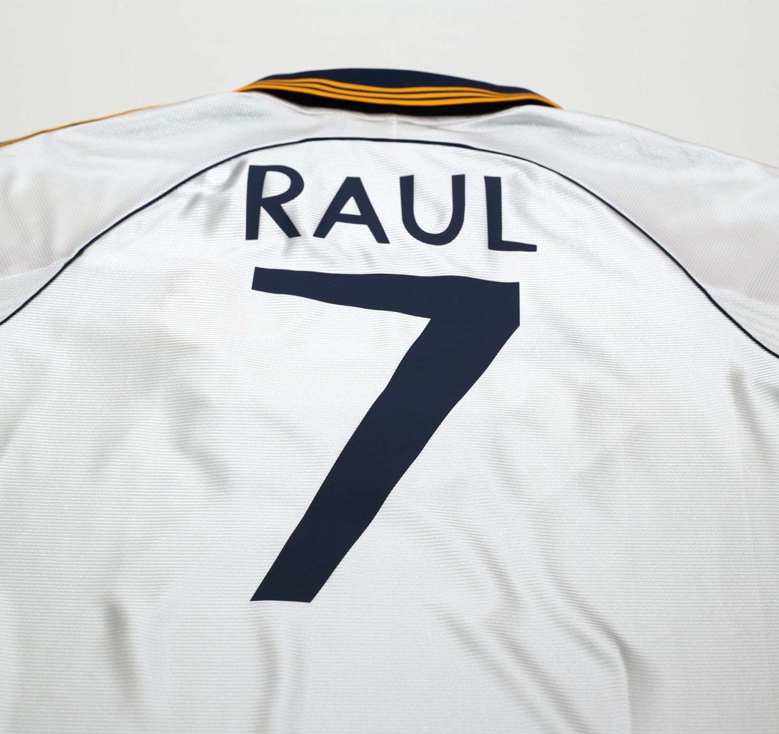 1998/00 RAUL #7 Real Madrid Vintage Retro adidas Home Football Shirt (M)