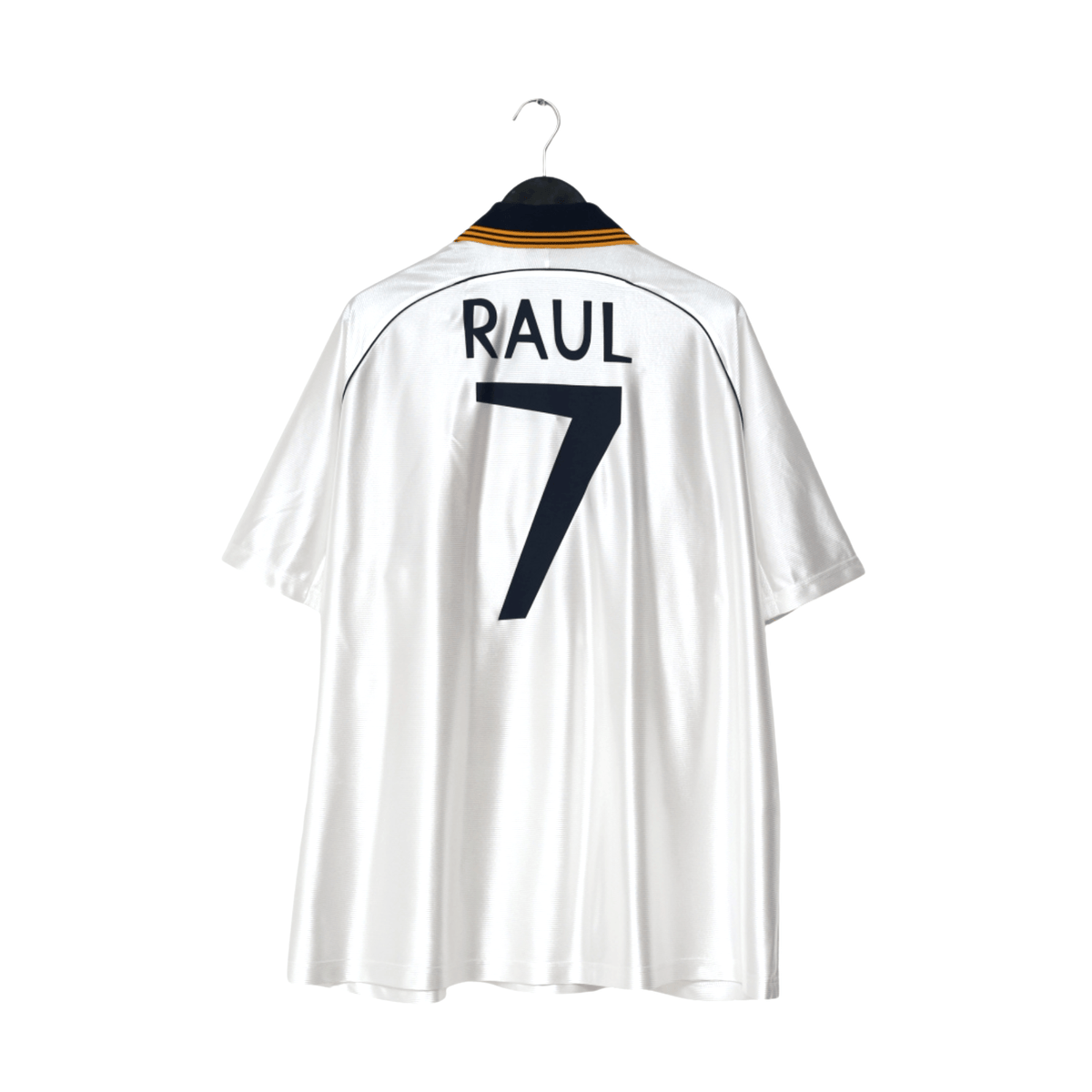 1998/00 Raul #7 Real Madrid Vintage Retro adidas Home Football Shirt (XXL)