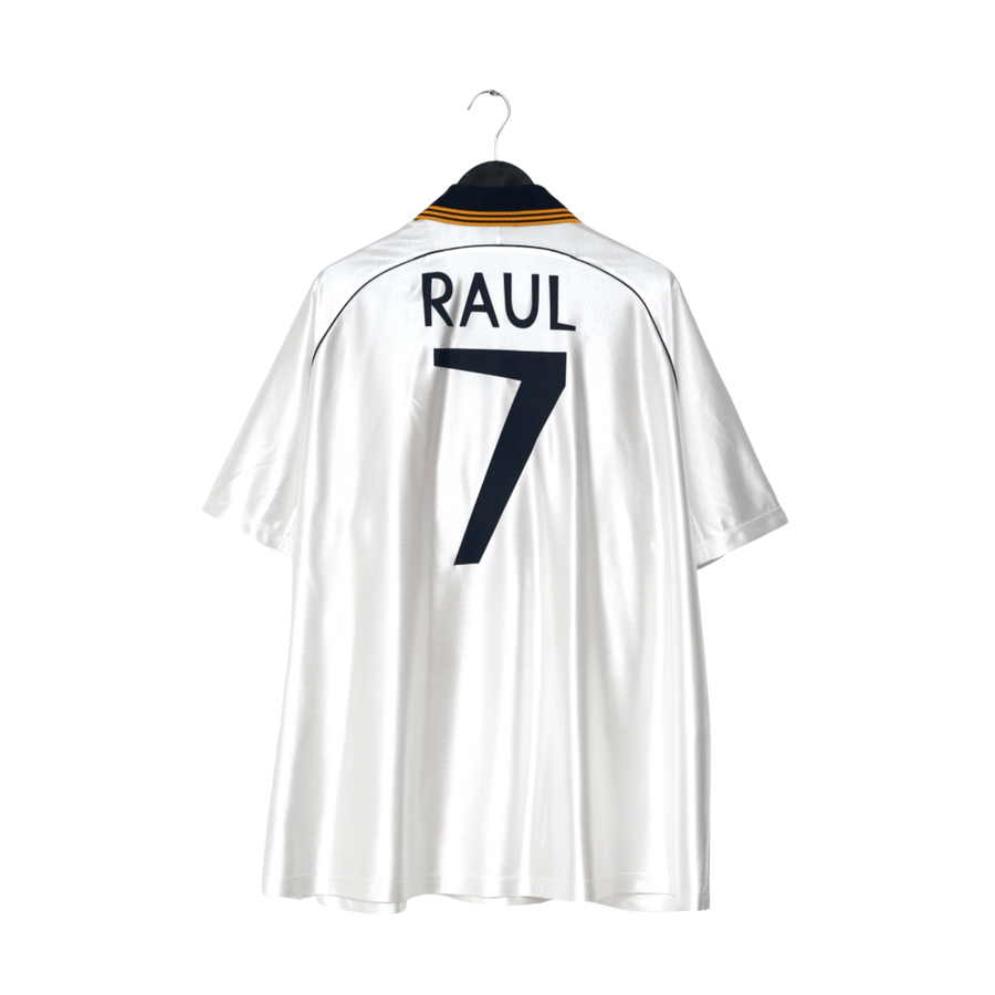1998/00 Raul #7 Real Madrid Vintage Retro adidas Home Football Shirt (XXL)