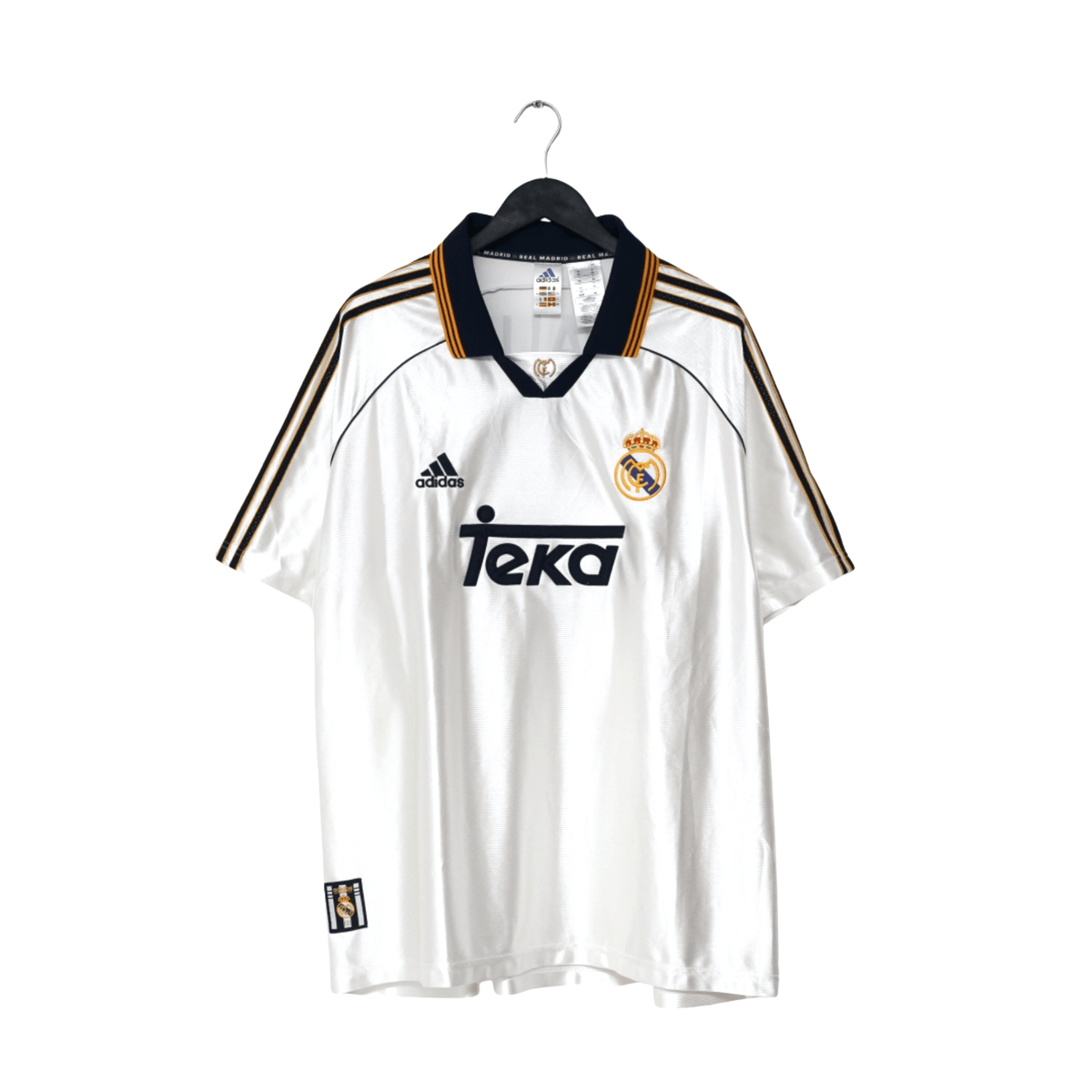 1998/00 Raul #7 Real Madrid Vintage Retro adidas Home Football Shirt (XXL)