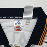 1998/00 Raul #7 Real Madrid Vintage Retro adidas Home Football Shirt (XXL)