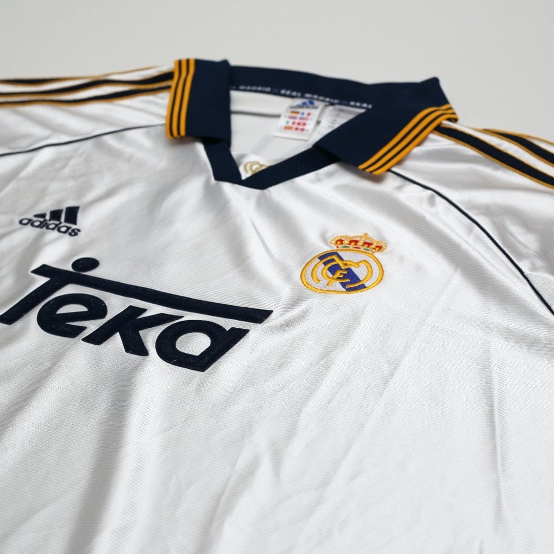1998/00 Raul #7 Real Madrid Vintage Retro adidas Home Football Shirt (XXL)