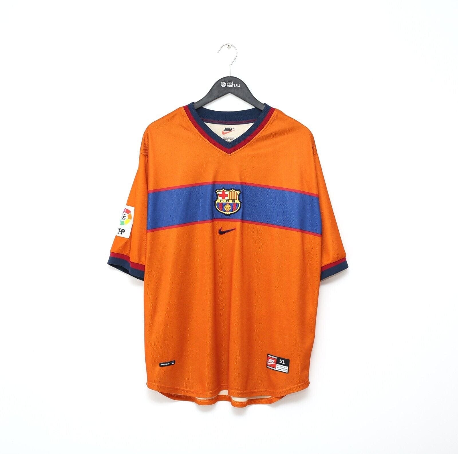 1998/00 RIVALDO #11 Barcelona Vintage Nike Away Football Shirt Jersey XL Brazil