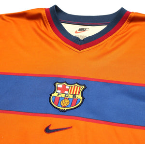 1998/00 RIVALDO #11 Barcelona Vintage Nike Away Football Shirt Jersey XL Brazil