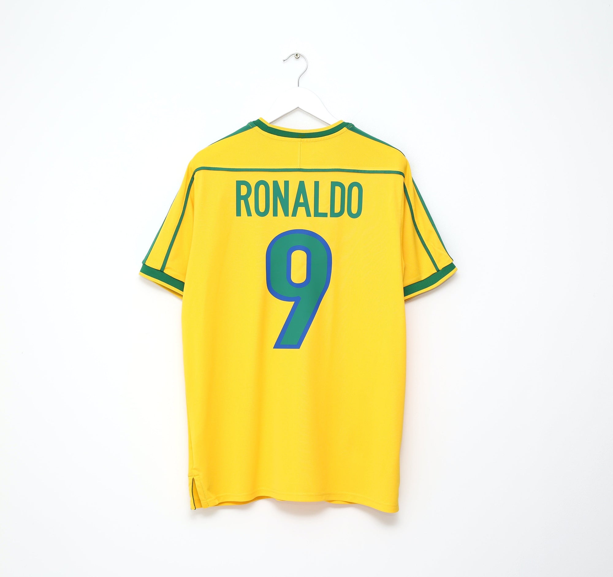 1998/00 RONALDO #9 Brazil Official Nike Reissue Home Football Shirt (L) 2008